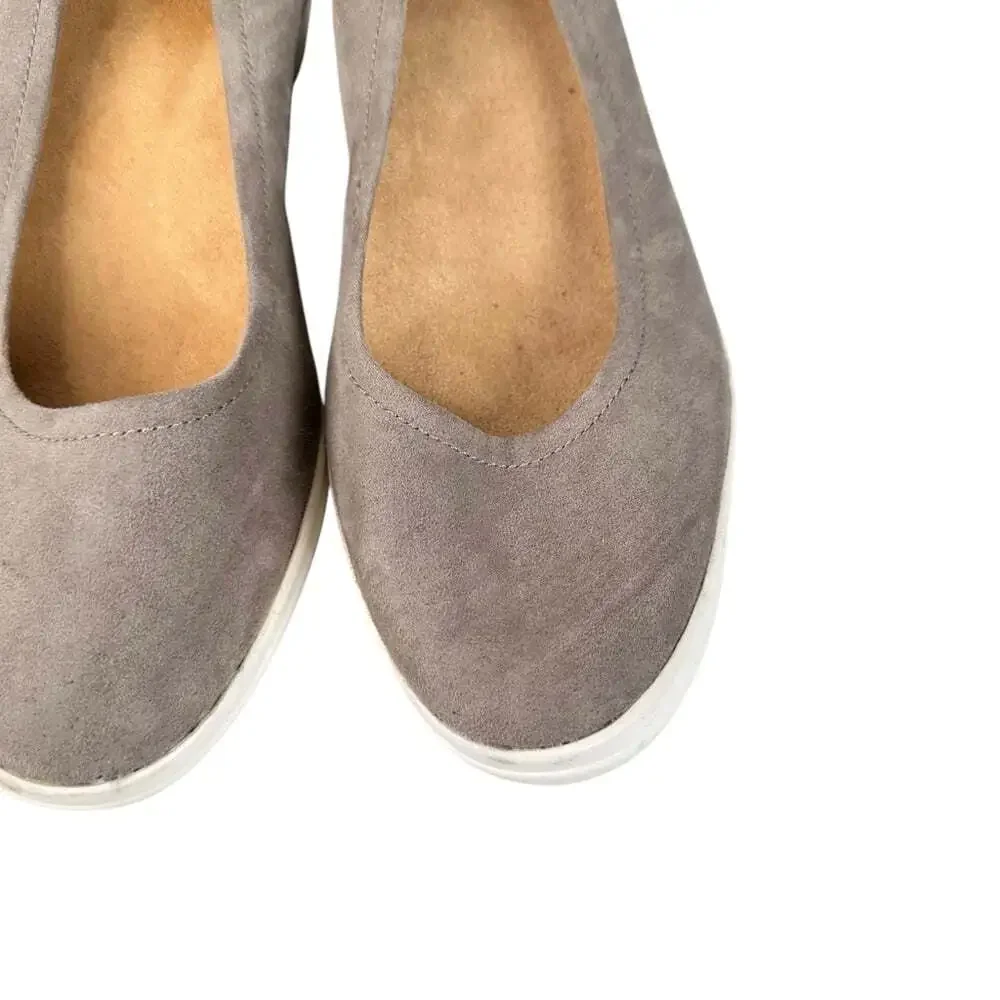 Naturalizer Sam Grey Fog Microfiber Shoe Women’s 8 Comfortcore Slip-On Business